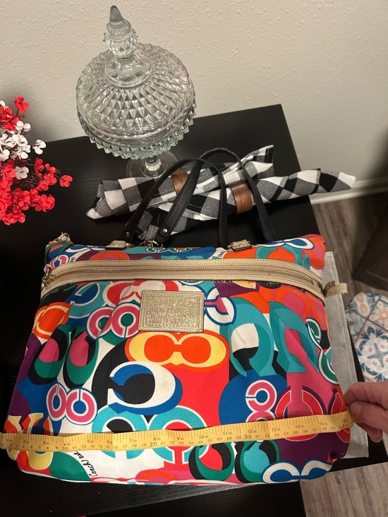 📍AS IS PROJECT! Coach Poppy Signature Large Tote Bag No Offers - Picture 15 of 16